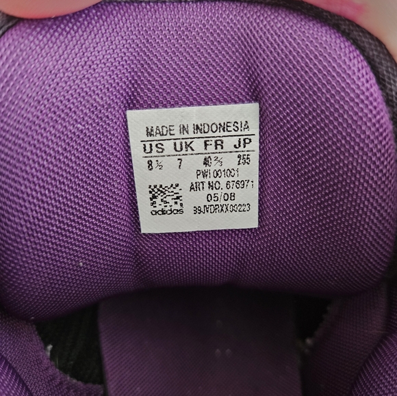 Blue and Purple Hightop Adidas 8.5 - Picture 3 of 4